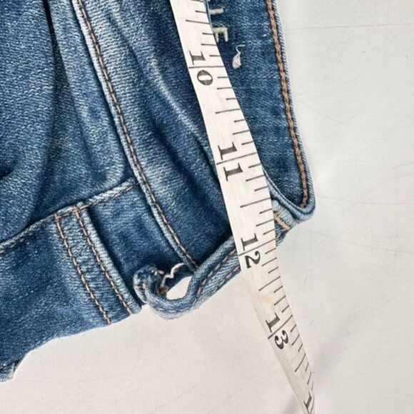 American Eagle Hi Rise Shortie Shorts Cut off Jean Shorts size 0 stretch - Picture 4 of 7